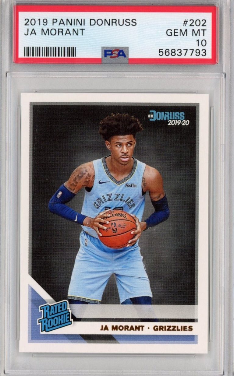 Graded 2019-20 Panini Donruss Ja Morant #202 Rated Rookie Card PSA 10 Mint