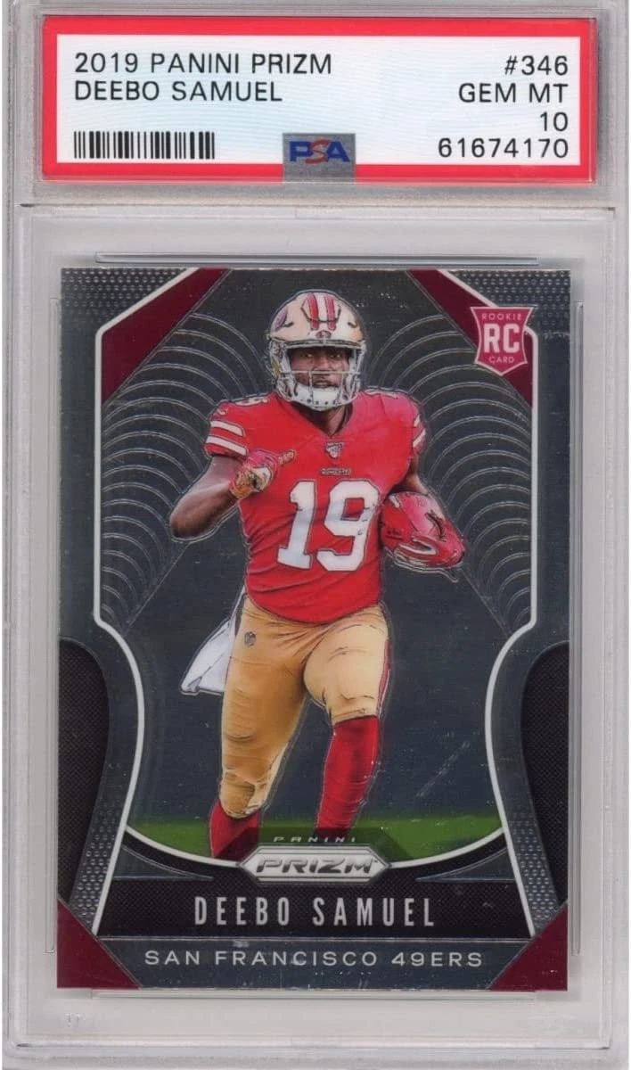 Graded 2019 Panini Prizm DEEBO SAMUEL #346 Rookie RC Card PSA 10 Mint