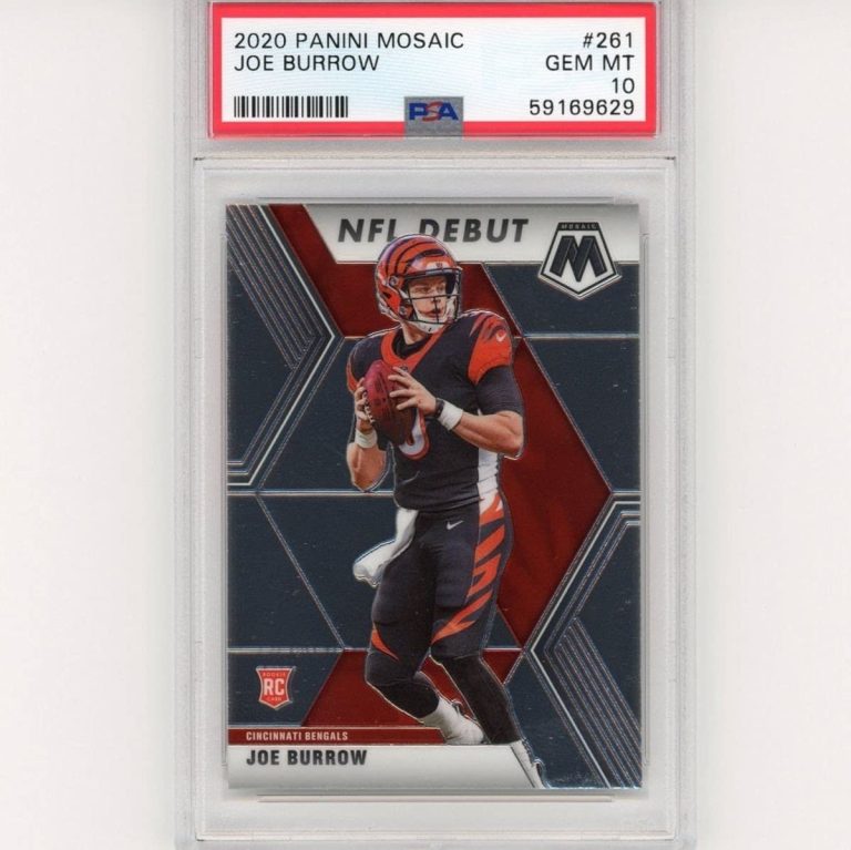 Graded 2020 Panini Mosaic JOE BURROW #261 Rookie Card PSA 10 Gem Mint