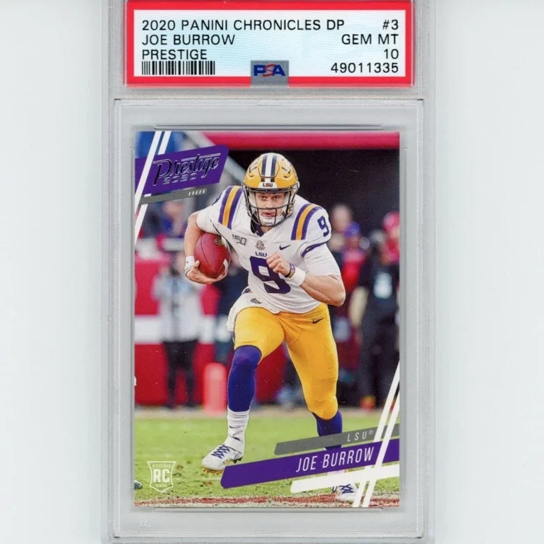 Graded 2020 Panini Chronicles DP Joe Burrow #3 Prestige Rookie Card PSA 10