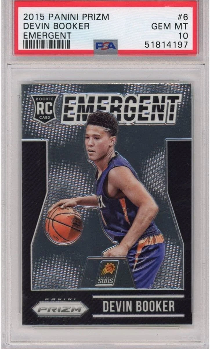 Graded 2015-16 Panini Prizm DEVIN BOOKER #6 Emergent Rookie Card PSA 10
