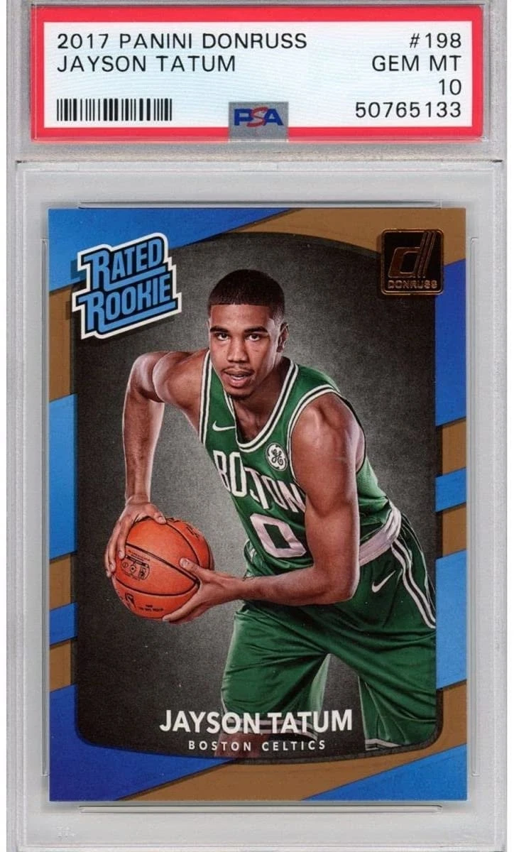 Graded 2017-18 Panini Donruss JAYSON TATUM #198 Rookie Card PSA 10