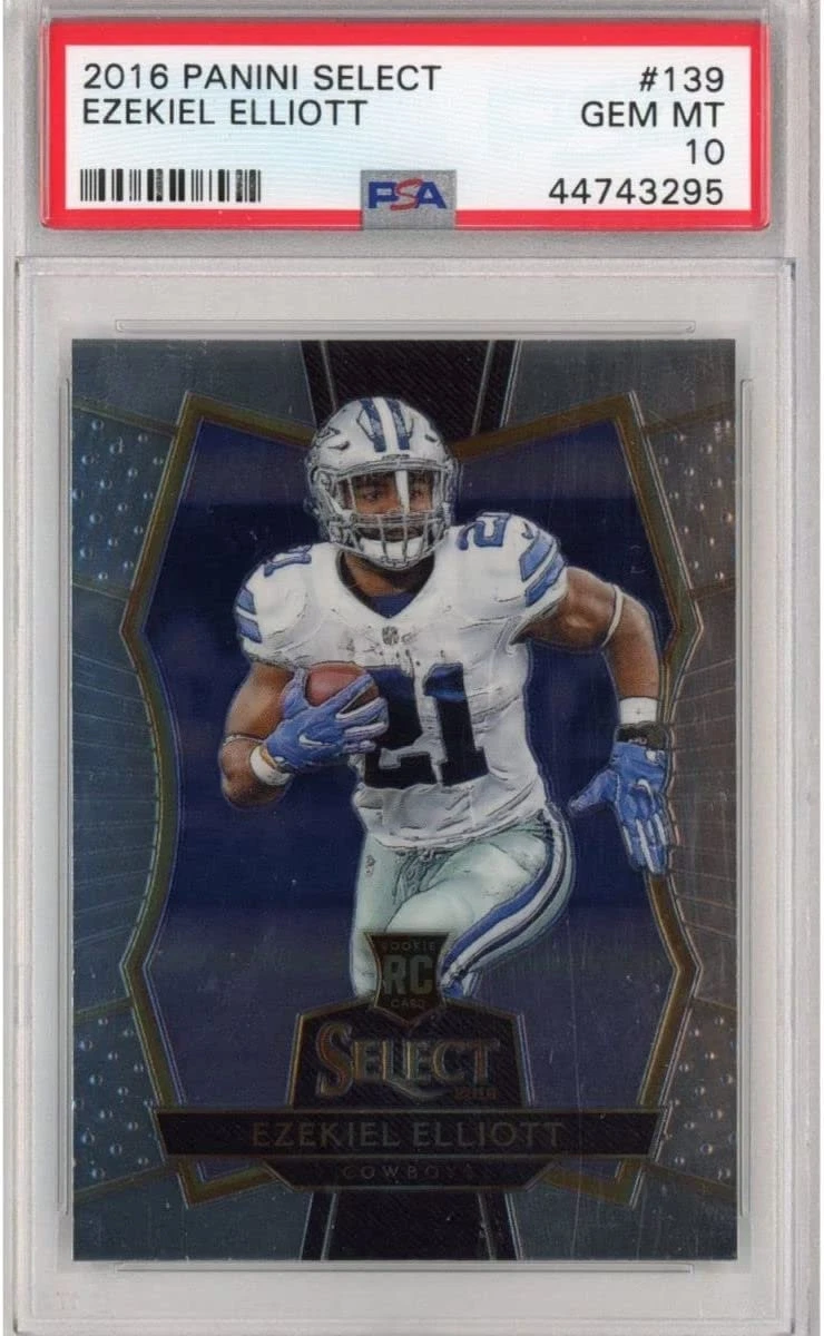 Graded 2016 Panini Select EZEKIEL ELLIOTT #139 Rookie RC Card PSA 10