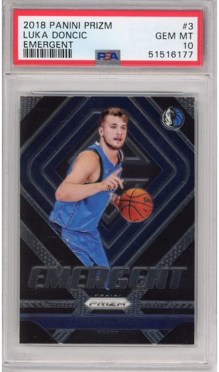 Graded 2018-19 Panini Prizm LUKA DONCIC #3 Emergent Rookie RC Card PSA 10