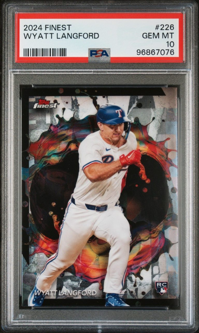 Graded 2024 Topps Finest Wyatt Langford #226 Rookie RC Card PSA 10 Gem