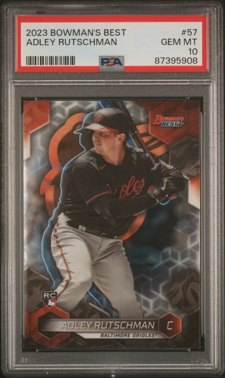 Graded 2023 Topps Bowmans Best Adley Rutschman #57 Rookie Card PSA 10