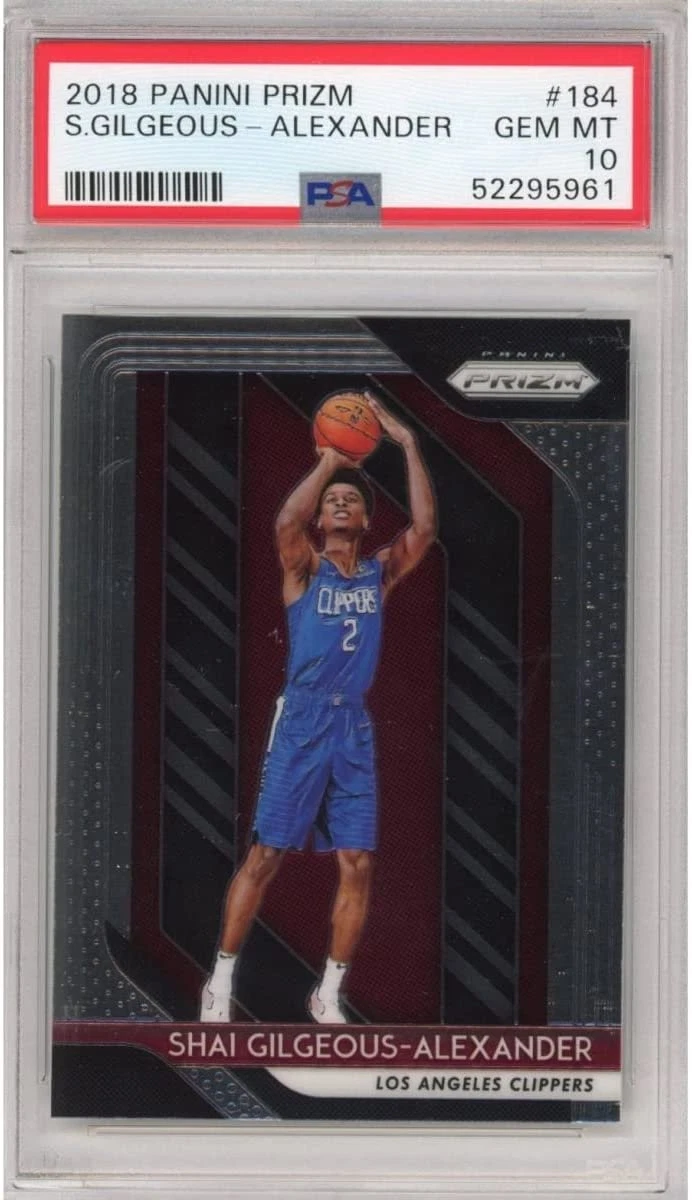 Graded 2018-19 Panini Prizm SHAI GILGEOUS-ALEXANDER #184 Rookie Card PSA 10