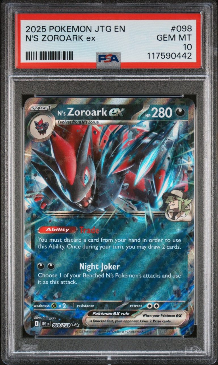 Graded 2025 Pokemon Jtg En-Journey Together #098 N's Zoroark Ex PSA 10