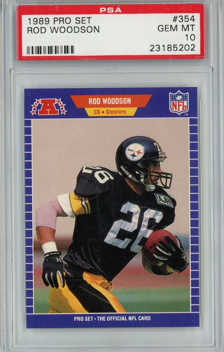 Graded 1989 Pro Set Rod Woodson #354 Rookie RC Card PSA 10 Gem Mint
