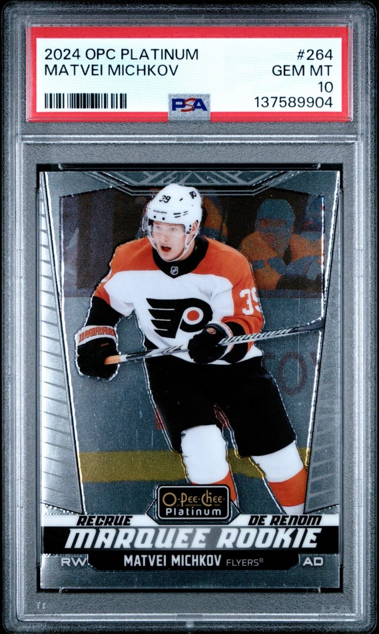 Graded 2024 O-Pee-Chee Platinum Matvei Michkov #264 Rookie Card PSA 10 Mint