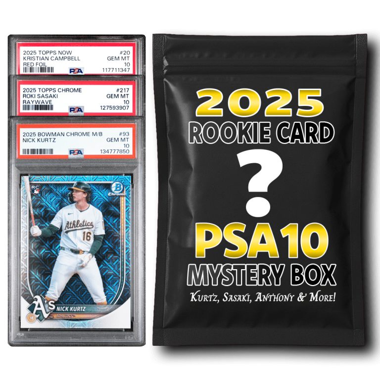 PSA 10 Graded 2025 MLB Rookie Card Mystery Box Kurtz, Misiorowski, Roki