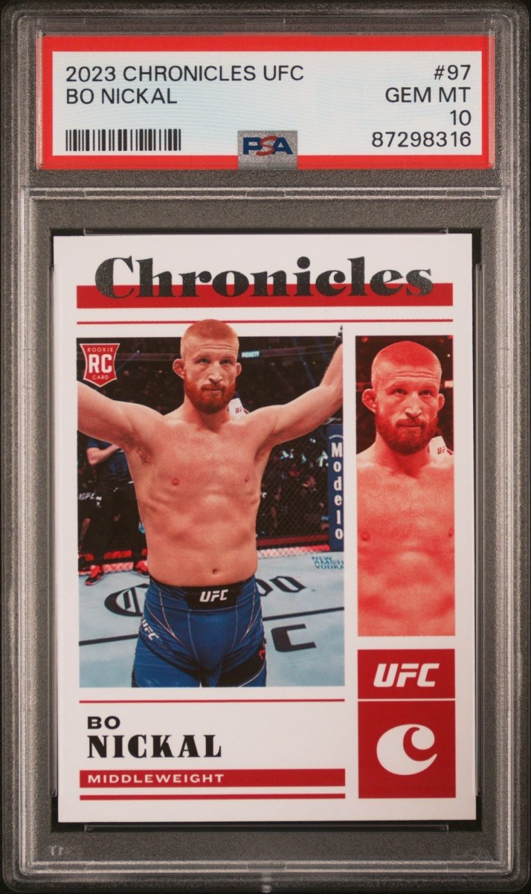 Graded 2023 Panini Chronicles UFC Bo Nickal #97 Rookie UFC MMA Card PSA 10