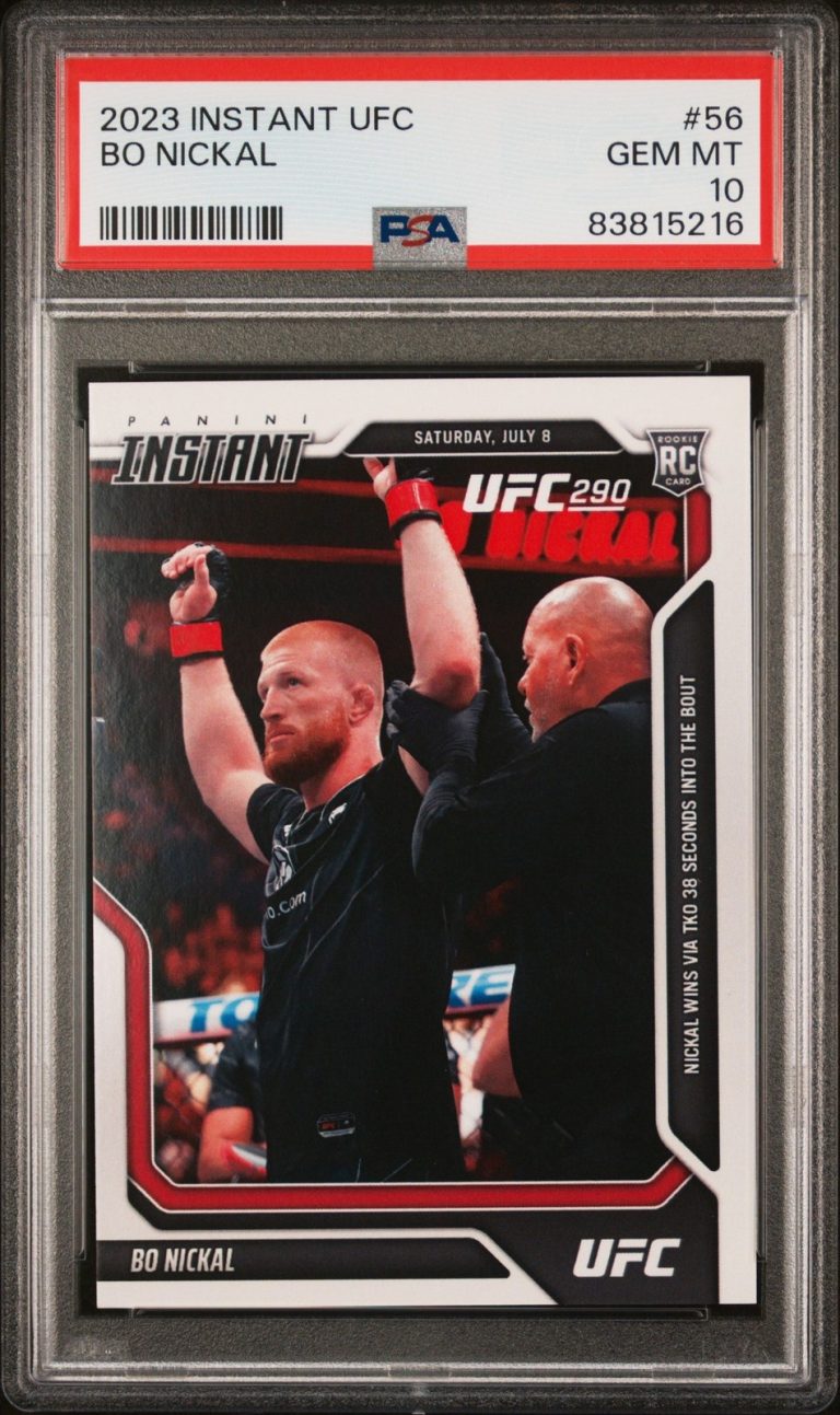 Graded 2023 Panini Instant UFC Bo Nickal #56 Rookie UFC MMA Card PSA 10 Gem
