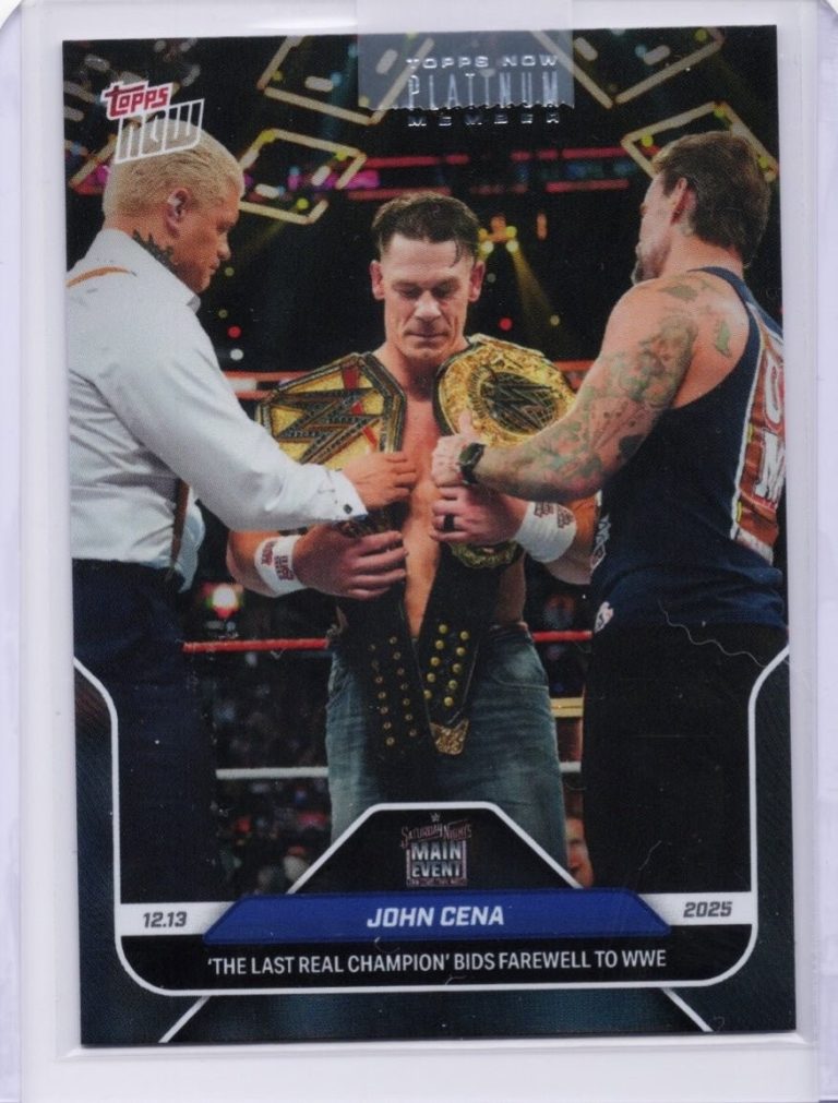 2025 Topps Now WWE John Cena #P137 Platinum Member Wrestling Card