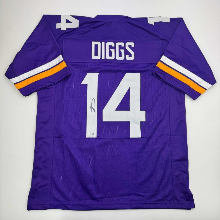 Autographed/Signed Stefon Diggs Minnesota Purple Jersey Beckett BAS COA