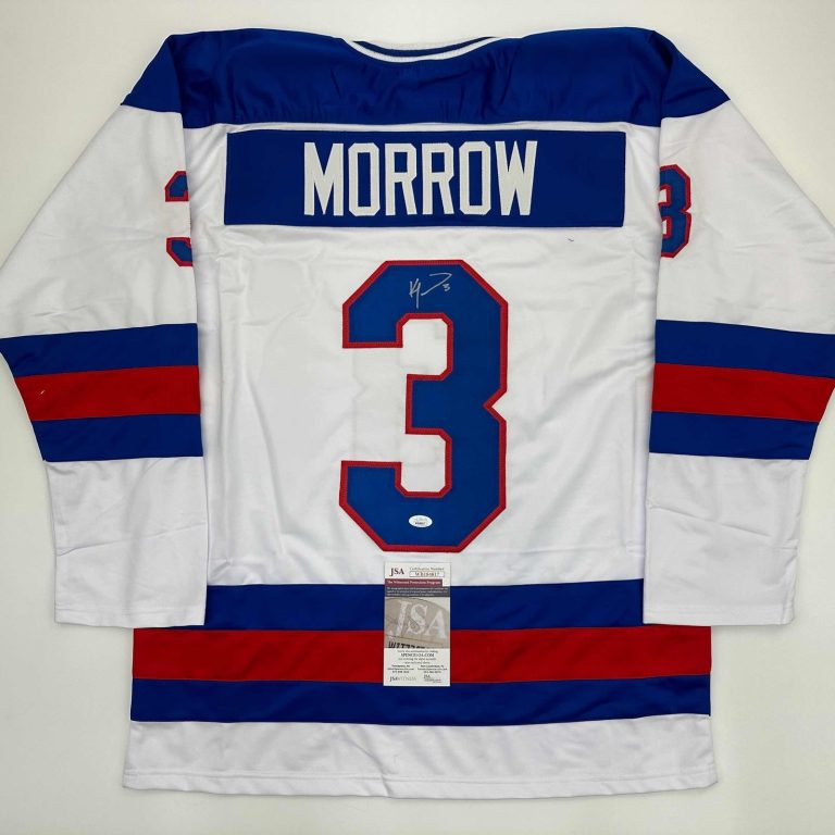 Signed Ken Morrow Team USA Miracle On Ice 1980 White Jersey JSA COA
