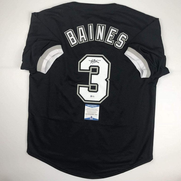 Autographed/Signed Harold Baines Chicago Black Jersey Beckett BAS COA