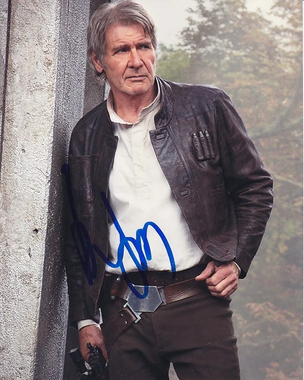 HARRISON FORD Signed 8x10 STAR WARS HAN SOLO Photo w/ Hologram COA