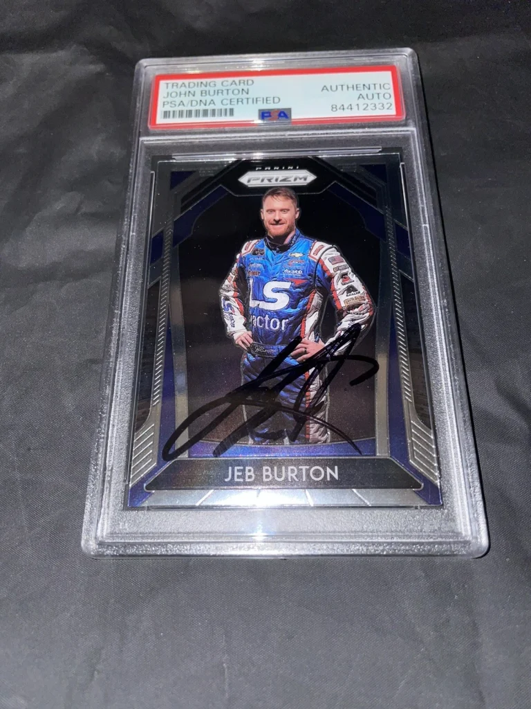 Jeb Burton Signed Panini Prizm Trading Card PSA/DNA