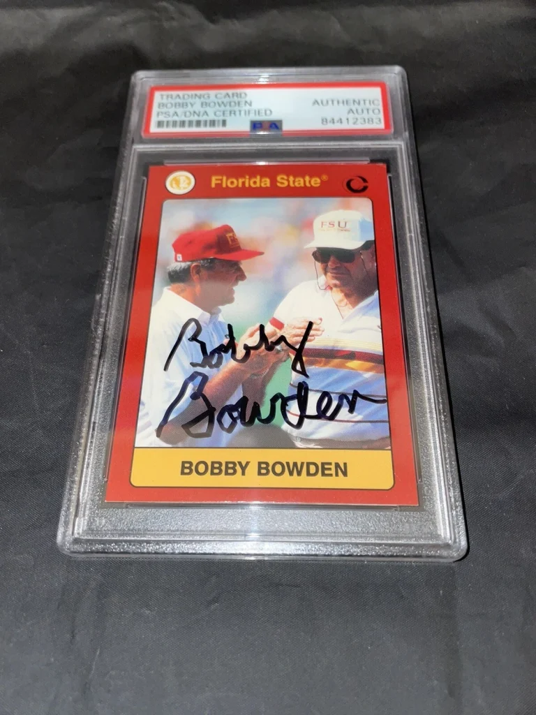 Bobby Bowden Signed 1990-1991 FSU Collegiate Collection PSA/DNA Slab #2