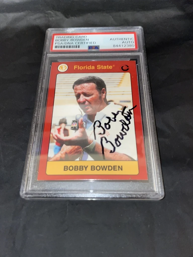 Bobby Bowden Signed 1990-1991 FSU Collegiate Collection PSA/DNA Slab #3