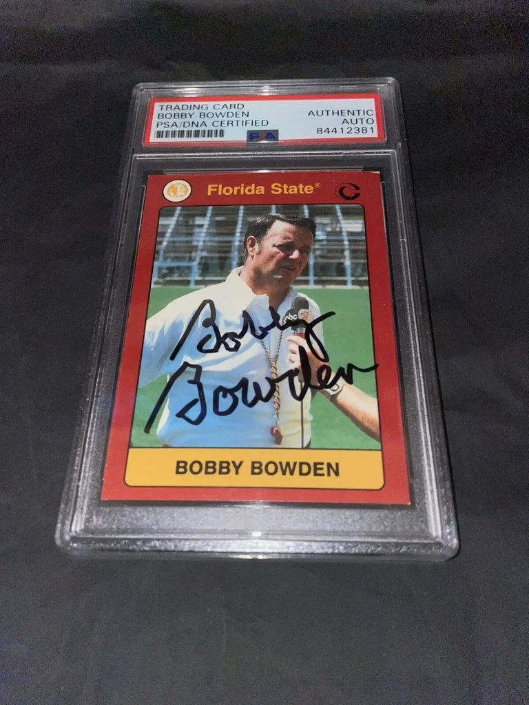 Bobby Bowden Signed 1990-1991 FSU Collegiate Collection PSA/DNA Slab #4