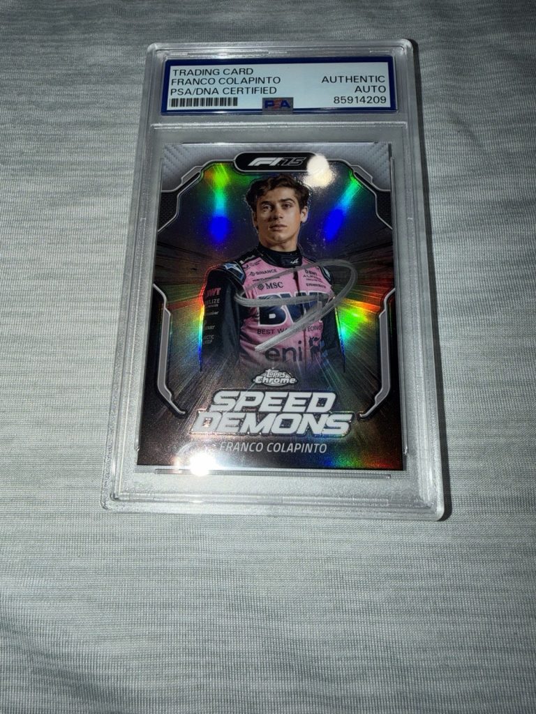 Franco Colapinto Signed 2025 Topps Chrome F1 Card #SD-9 Speed Demons PSA/DNA