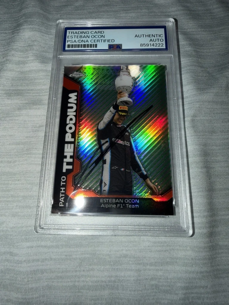 Esteban Ocon Signed 2021 Topps Chrome F1 Card Path To The Podium PSA/DNA