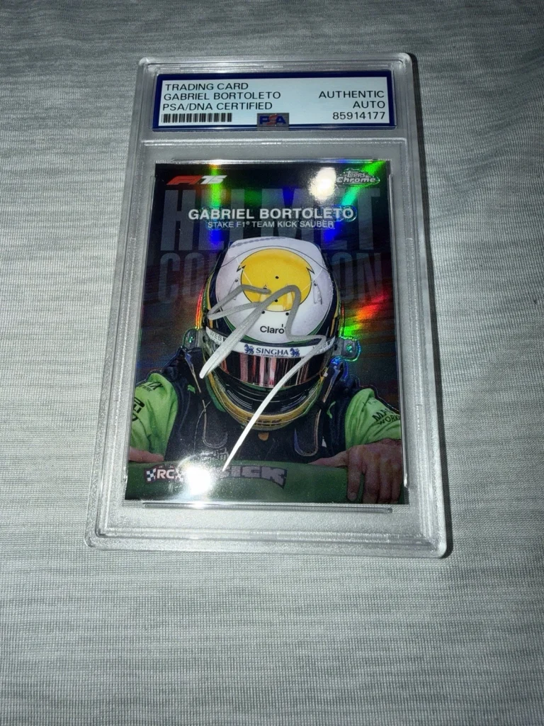 Gabriel Bortoleto Signed 2025 Topps Chrome F1 Card #HC-10 Rookie Card PSA/DNA
