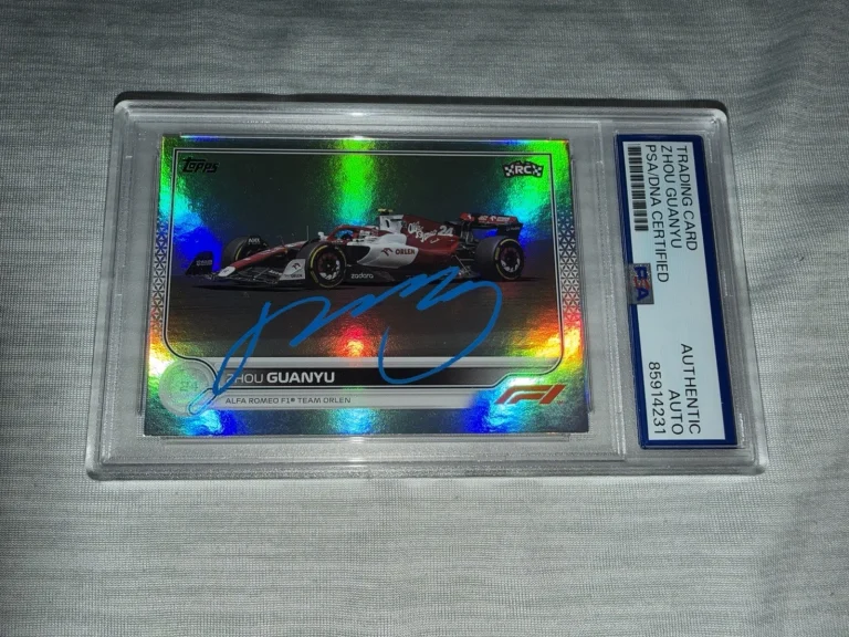 Zhou Guanyu Signed 2022 Topps Card #126 Rookie Card Formula 1 Star PSA/DNA