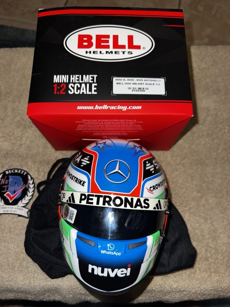 Kimi Antonelli Signed Official 1:2 Mini Helmet 2025 Season Mercedes Star Beckett
