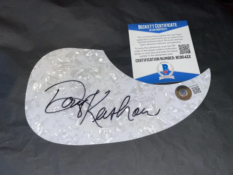 Doug Kershaw Signed Acoustic Pickguard Country Music Superstar Beckett #2