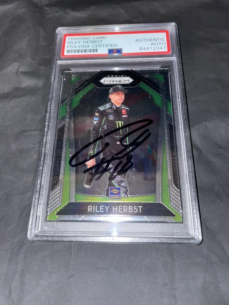 Riley Herbst Signed Panini Prizm Trading Card PSA/DNA