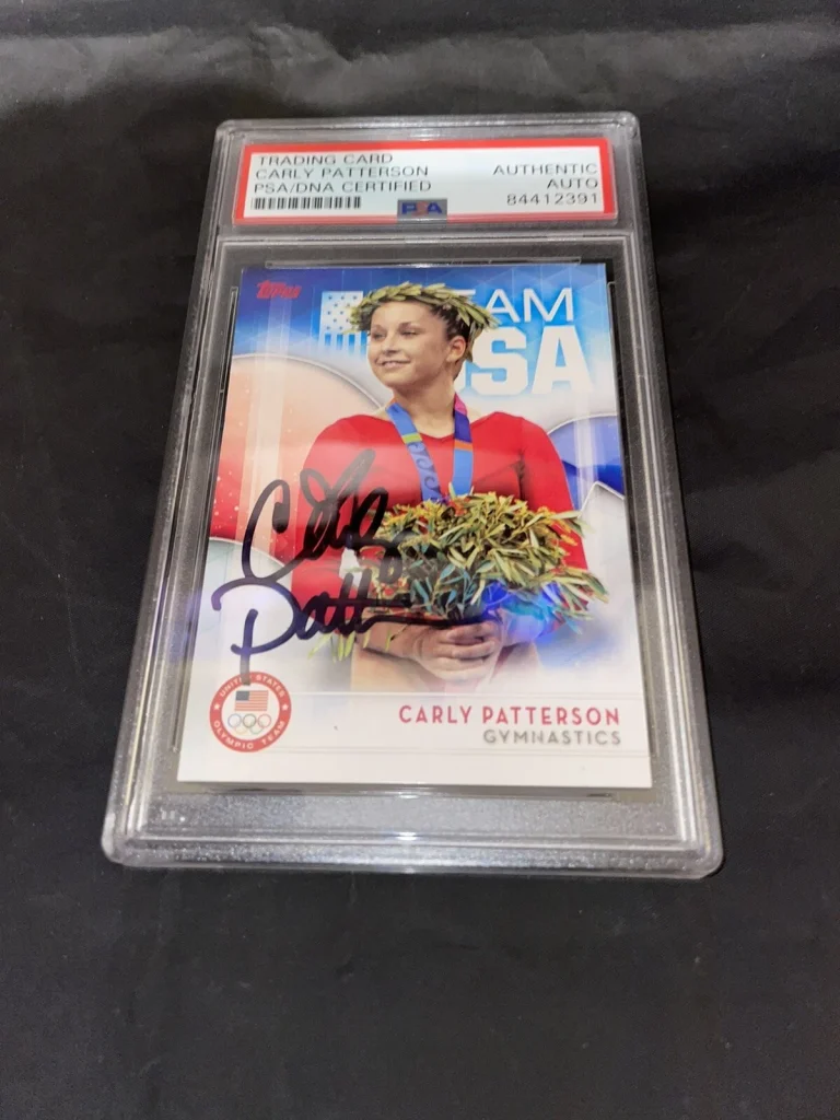Carly Patterson Signed Topps US Olympic Team Trading Card PSA/DNA Encap