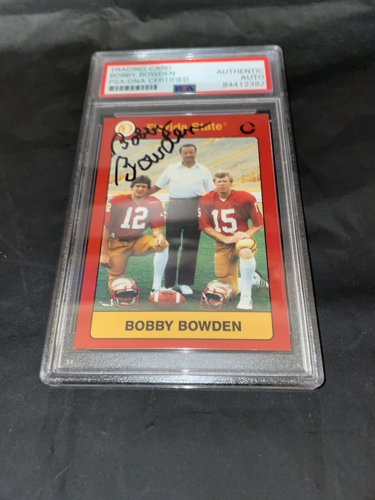 Bobby Bowden Signed 1990-1991 FSU Collegiate Collection PSA/DNA Slab