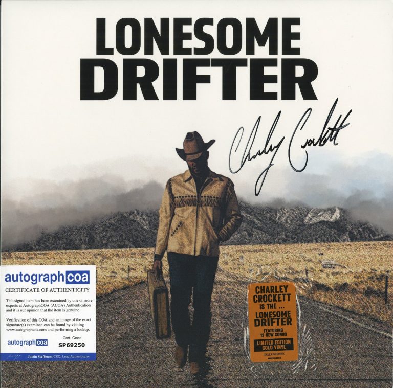 Charley Crockett signed Vinyl Record ACOA, Lonesome Drifter GOLD Vinyl