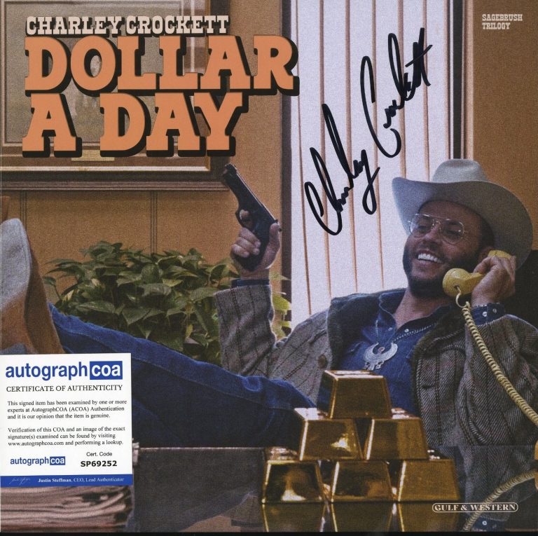 Charley Crockett signed Vinyl Record ACOA, Dollar a Day