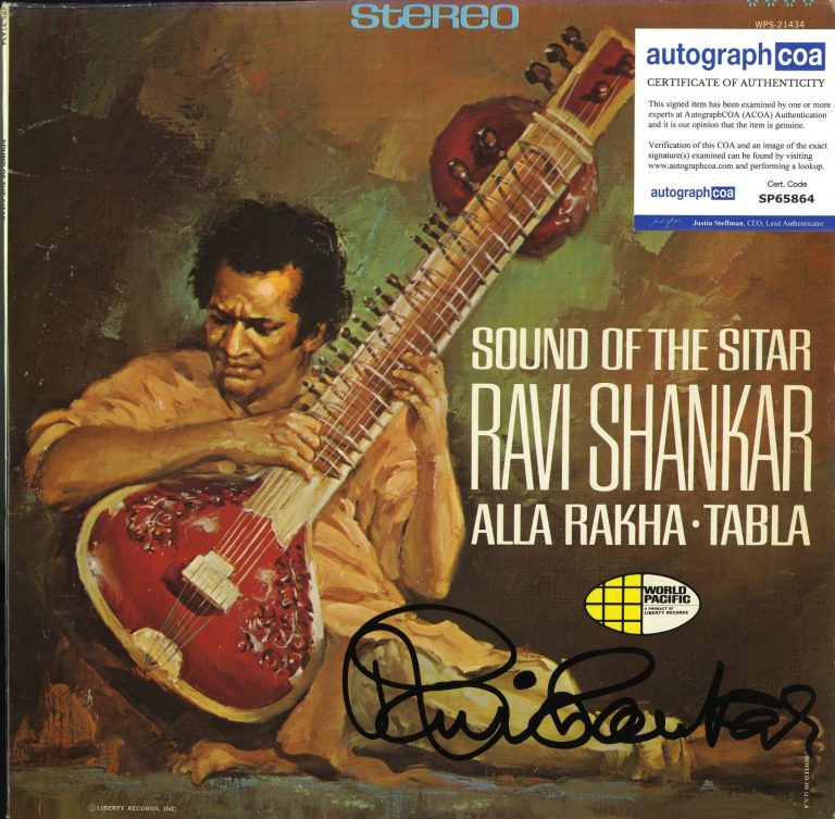 RAVI SHANKAR - Sound of the Sitar - SIGNED VINYL RECORD (George Harrison) ACOA