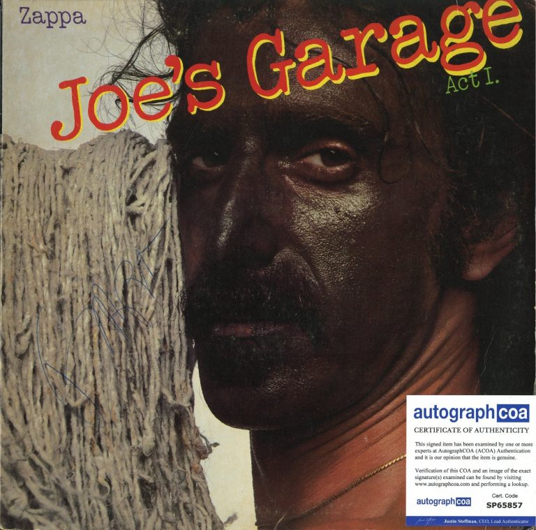 Frank Zappa SIGNED Record ACOA The Iconic Joe's Garage, very rare.