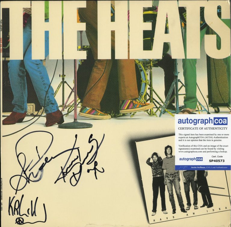 The Heats out of Seattle late 80's SIGNED vinyl record x3 w/ COA ACOA