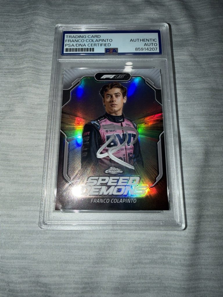 Franco Colapinto Signed 2025 Topps Chrome F1 Card #SD-9 Speed Demons PSA/DNA #2