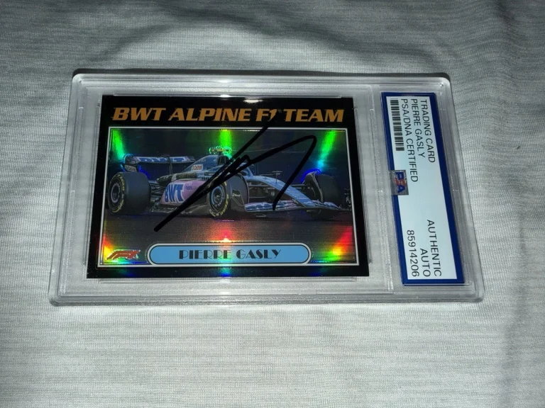 Pierre Gasly Signed 2023 Topps Chrome F1 Card Alpine F1 Team Star PSA/DNA