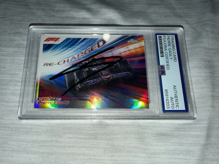 Pierre Gasly Signed 2024 Topps Chrome F1 Card Re-Charged Alpine F1 PSA/DNA