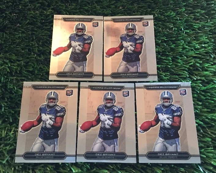 (5) 2010 TOPPS PLATINUM DEZ BRYANT #C60 ROOKIE CARD LOT TOPPS CHROME