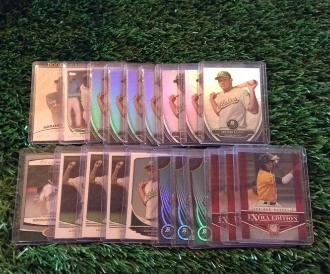 (20) ADDISON RUSSELL RC PROSPECT LOT BOWMAN PAPER PLATINUM TOPPS CUBS STUD