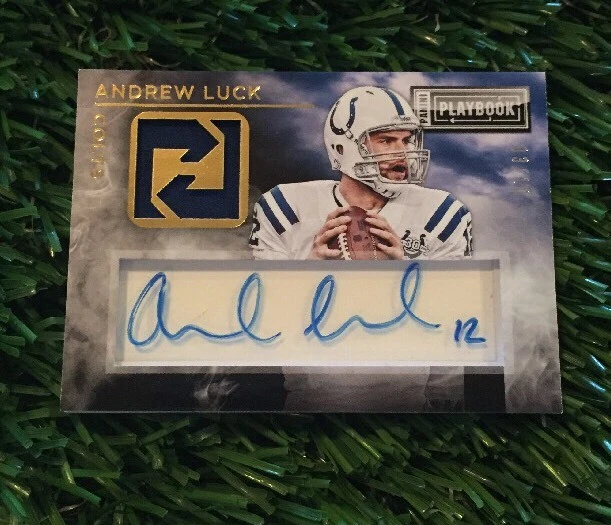 ANDREW LUCK 2014 PLAYBOOK CLEAR WINDOW GAME JERSEY AUTOGRAPH AUTO #ED /10 SSP