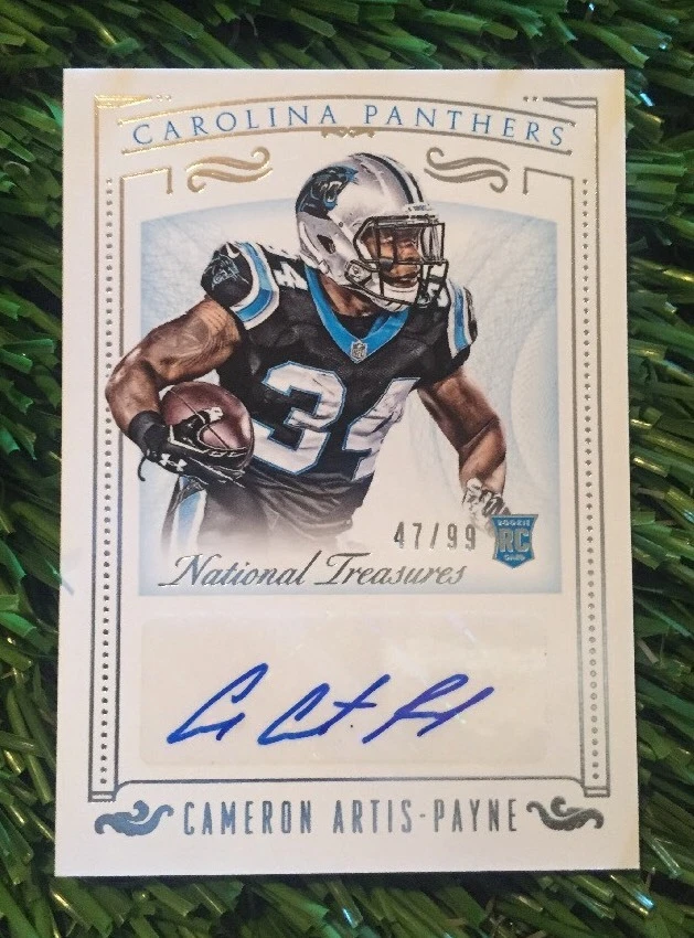 2015 National Treasures Cameron Artis-Payne RC Autograph #ED /99 Panthers