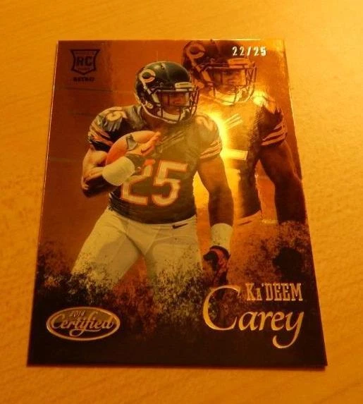 2014 CERTIFIED KA'DEEM CAREY RETRO RC GOLD #ED /25 SP BEARS