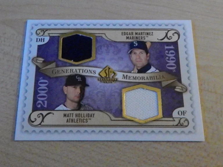 2009 SP LEGENDARY CUTS GENERATIONS MEMORABILIA HOLLIDAY & MARTINEZ DUAL JERSEY