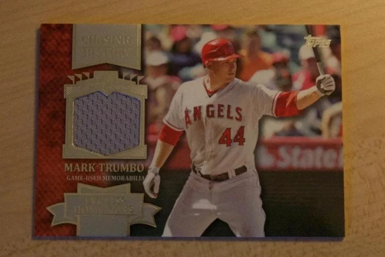2013 TOPPS CHASING HISTORY MARK TRUMBO GAME USED JERSEY HOME RUNS ORIOLES